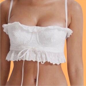 NWOT HOUSE OF CB 'Federica' Broderie Anglais Bralette XS (BIGGER CUP)